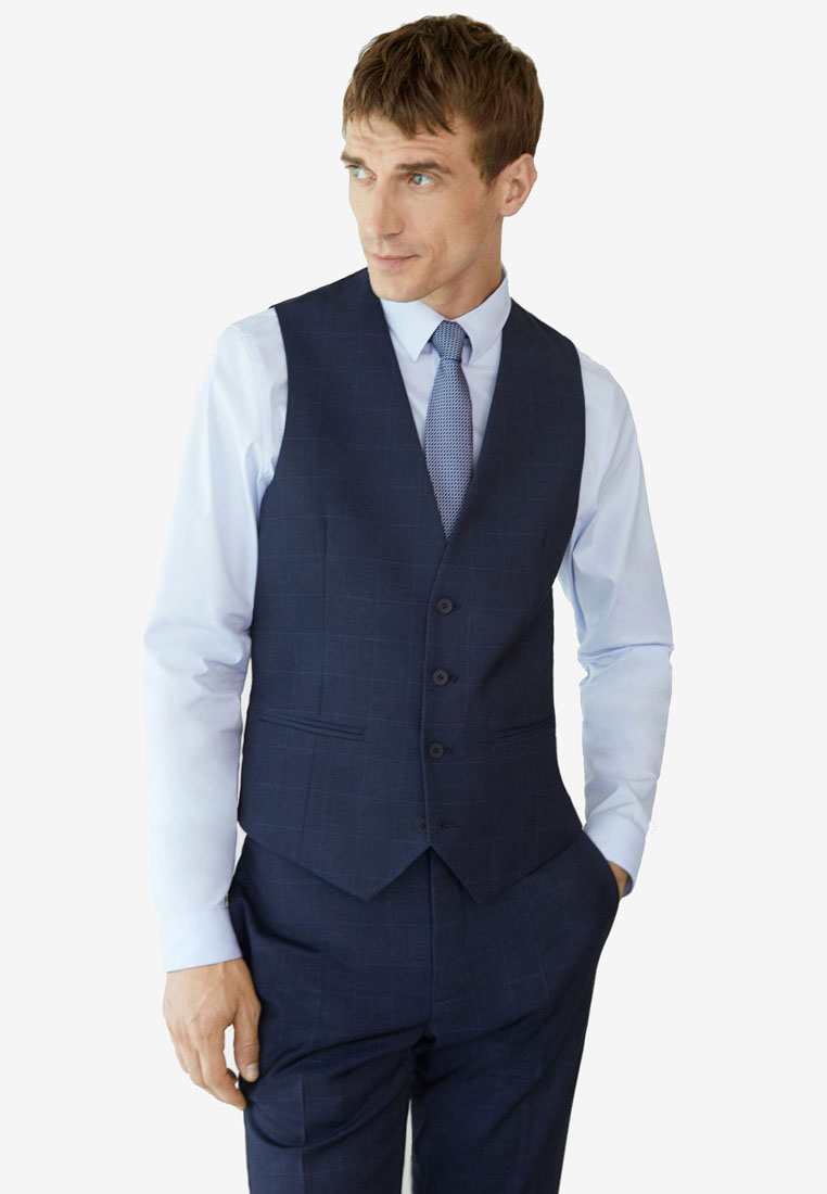 blue formal vest