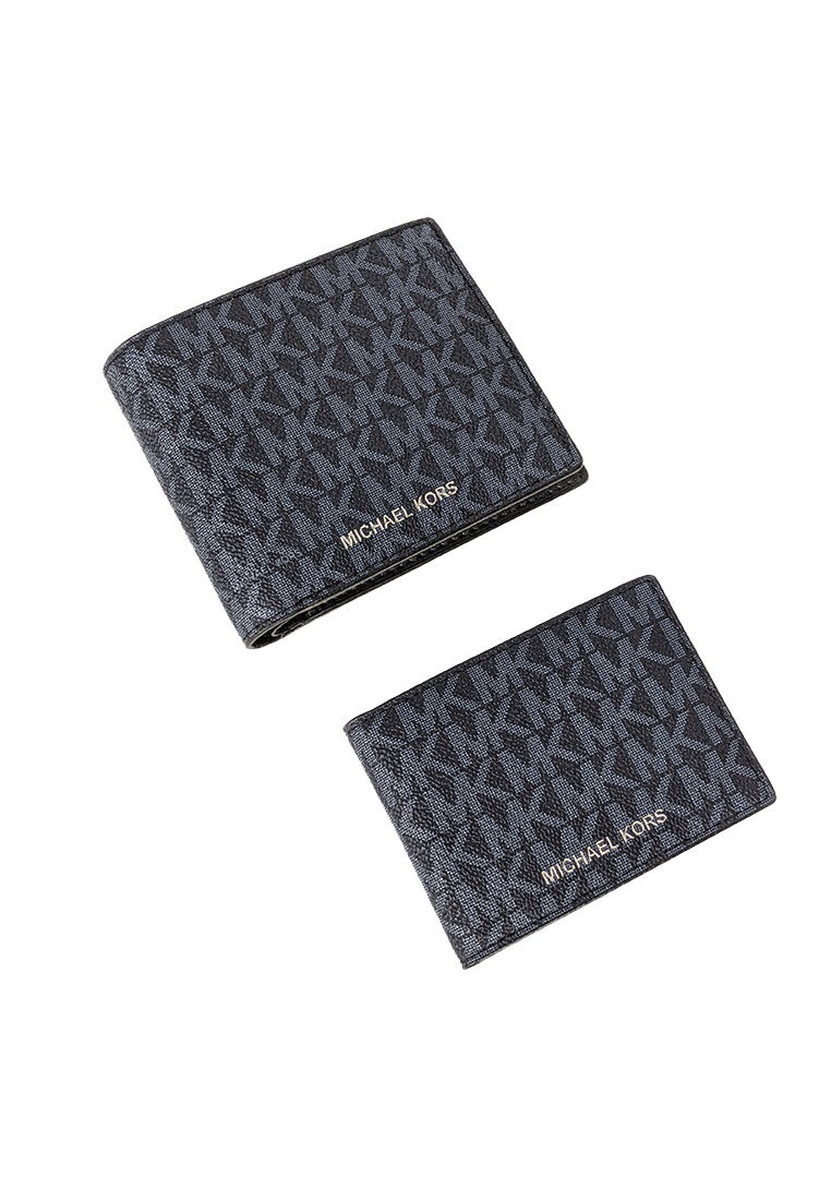 Michael Kors Men's Cooper Billfold with Passcase Wallet (Black PVC)