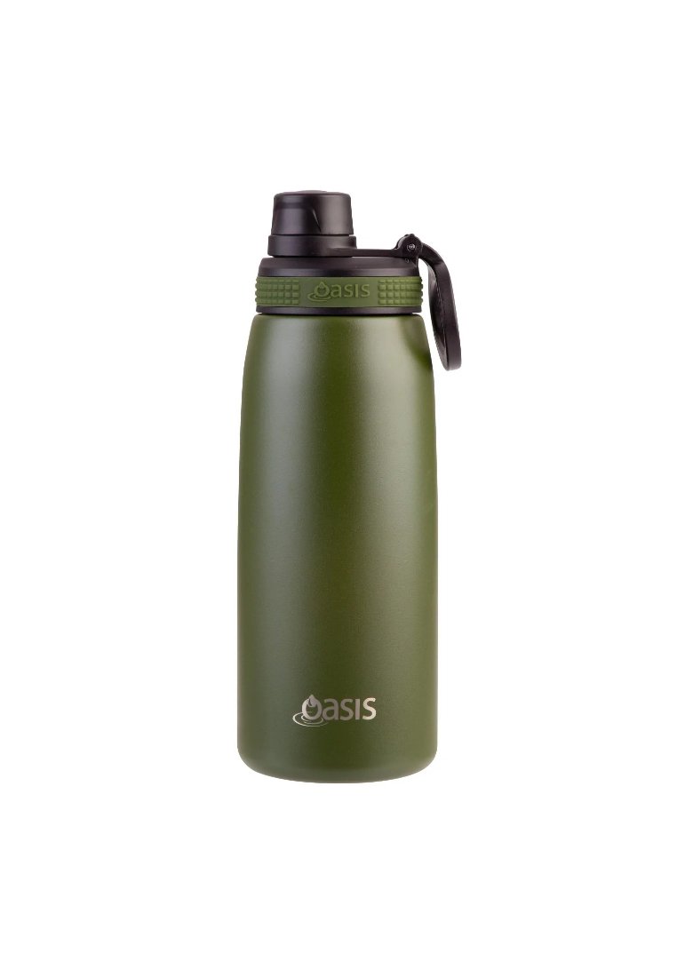 Oasis Stainless Steel Insulated Sports Water Bottle with Screw Cap 780ML - Forest Green