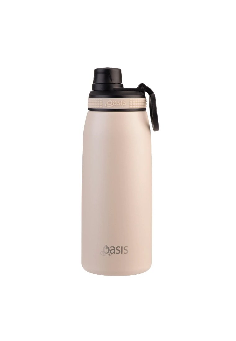 Oasis Stainless Steel Insulated Sports Water Bottle with Screw Cap 780ML - Oat