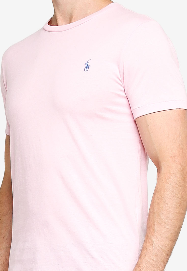 white and pink ralph lauren shirt