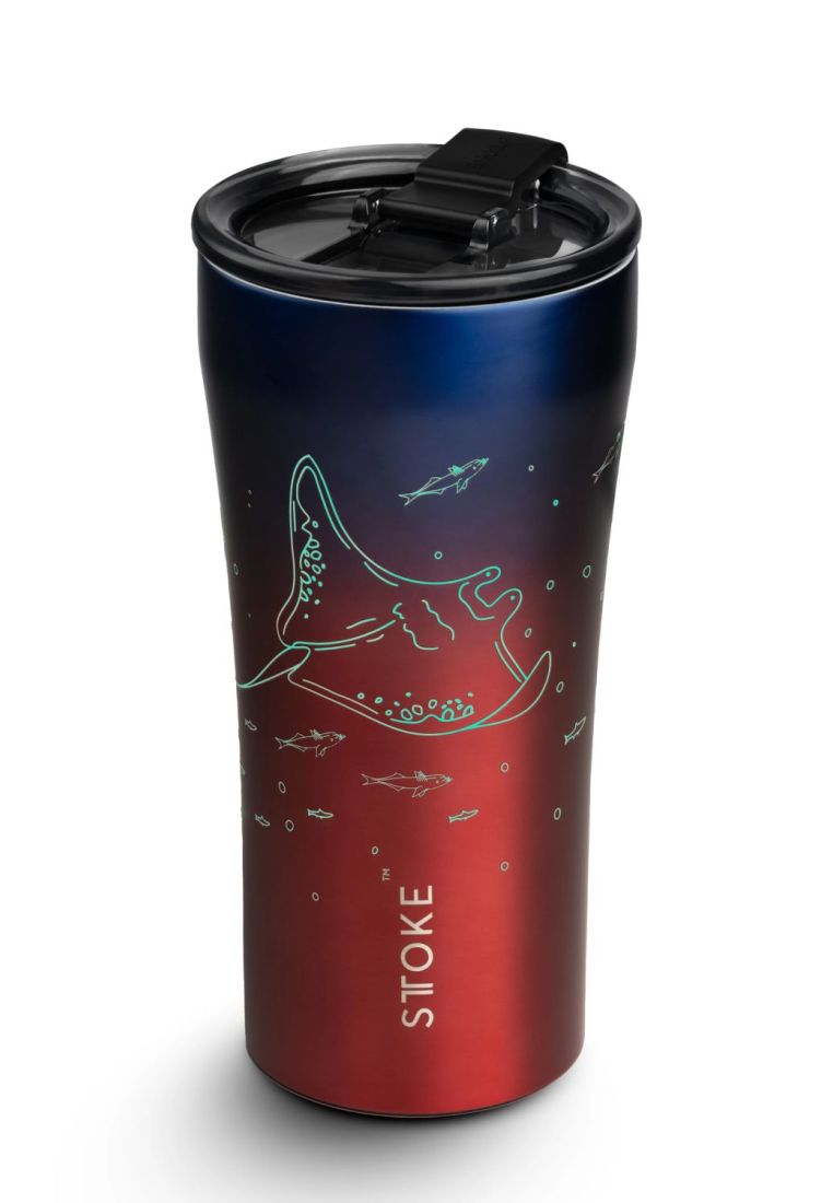 STTOKE Limited Edition Leakproof Ocean Series Insulated Cup 16oz - Manta Ray