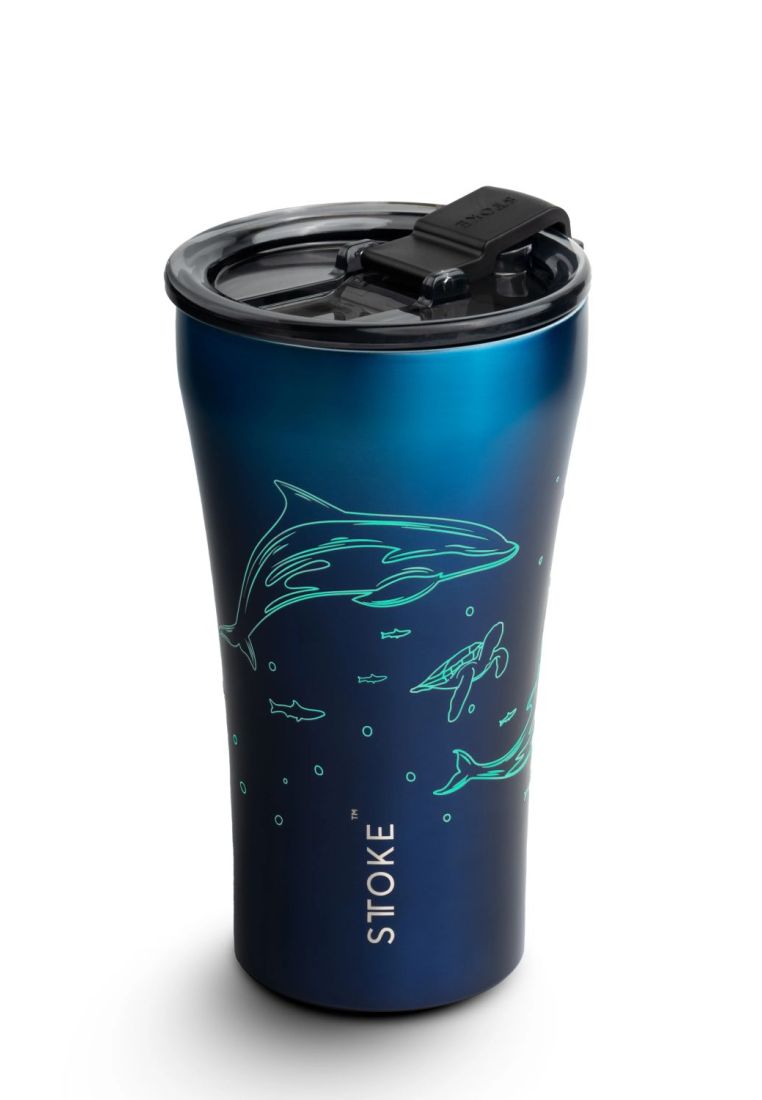 STTOKE Limited Edition Leakproof Ocean Series Insulated Cup 12oz - Dolphin
