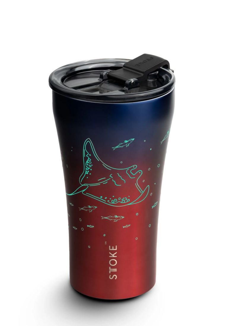 STTOKE Limited Edition Leakproof Ocean Series Insulated Cup 12oz - Manta Ray