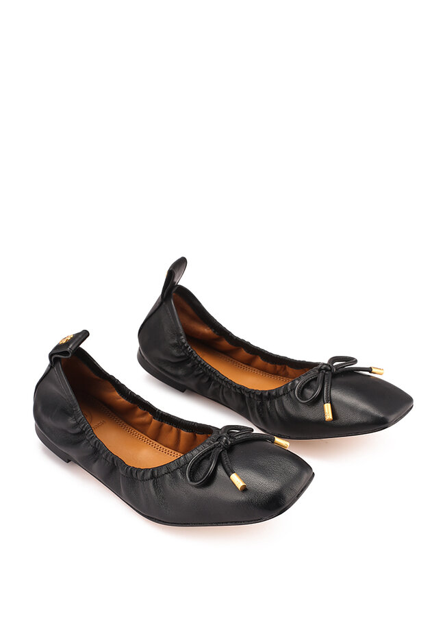 tory burch gold ballet flats