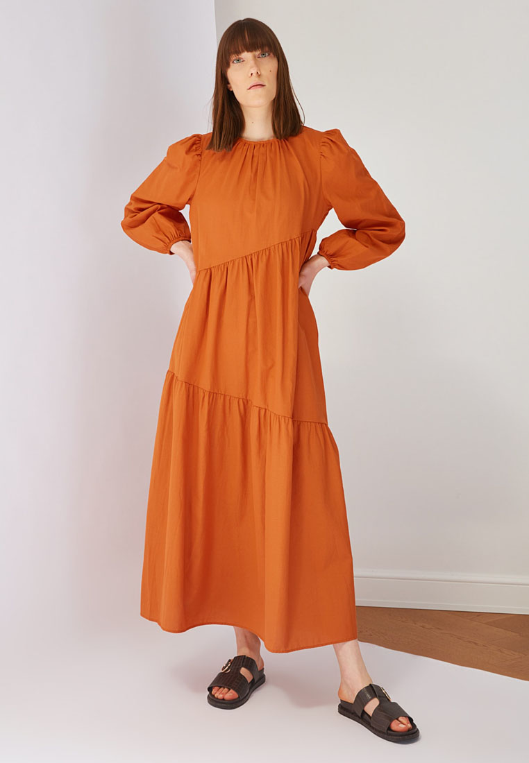 long sleeve fitted maxi dress