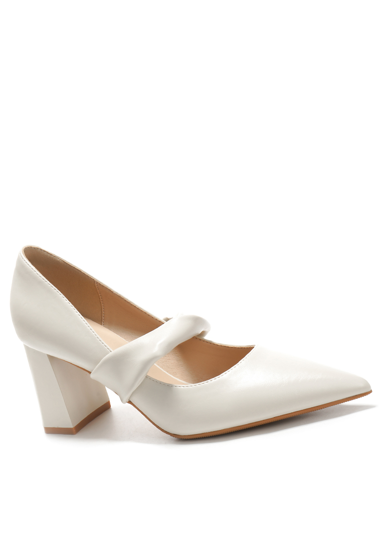 Twenty Eight Shoes 7CM Pleated Strap Microfiber Leather Mary Jane Shoes BY873-41