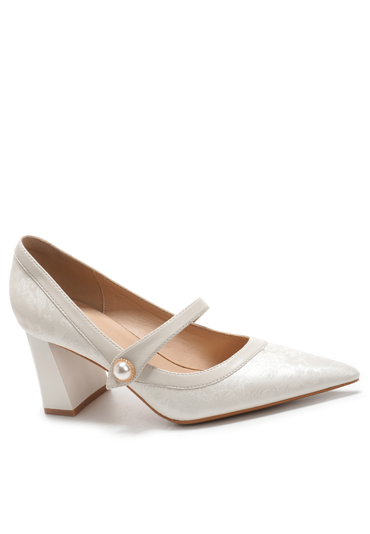 Twenty Eight Shoes 7CM Pearl Strap Cotton Print Mary Jane Shoes BY873-52