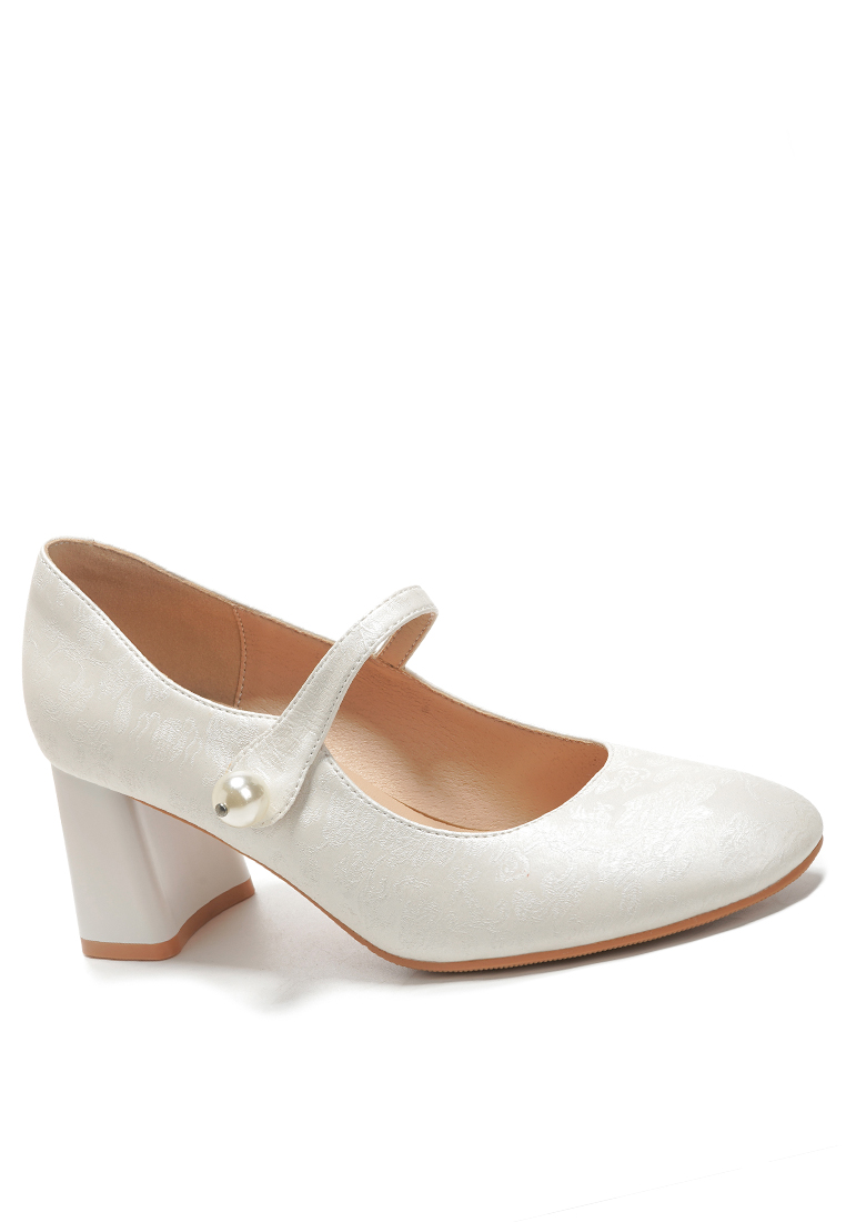 Twenty Eight Shoes 7CM Pearl Strap Cotton Print Mary Jane Shoes BY664-58