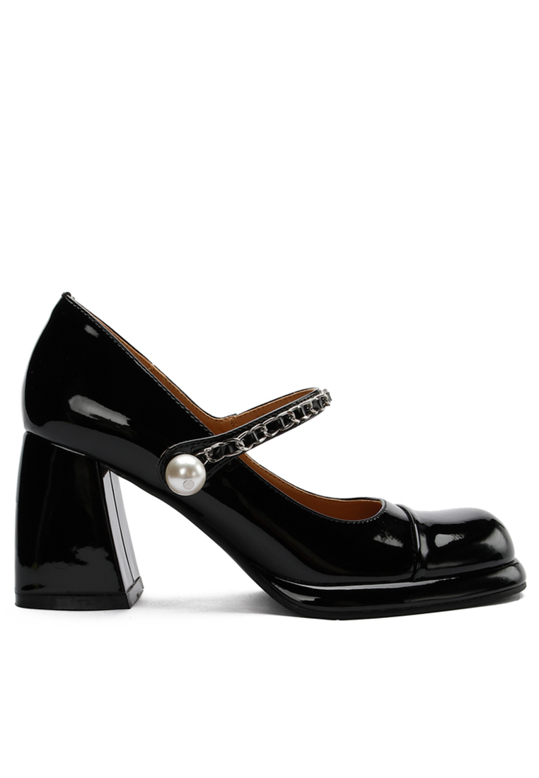 Twenty Eight Shoes 7CM Chain Strap Patent Leather Mary Jane Shoes TE876-5